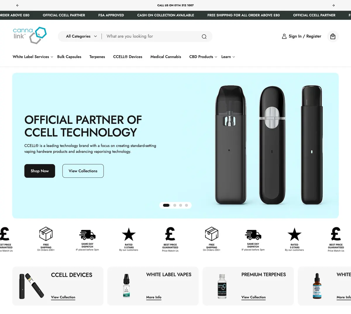 CannaLink Shopify store